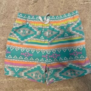 💯 Chubbies Teal Geometric Swim Trunks for little boy